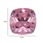 Pink Cubic Zirconia Cushion Shape Gemstone 8.86 Ct. - 7x7 mm
