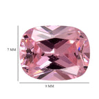Pink Cubic Zirconia Cushion Shape Gemstone 3.45 Ct. - 9x7 mm