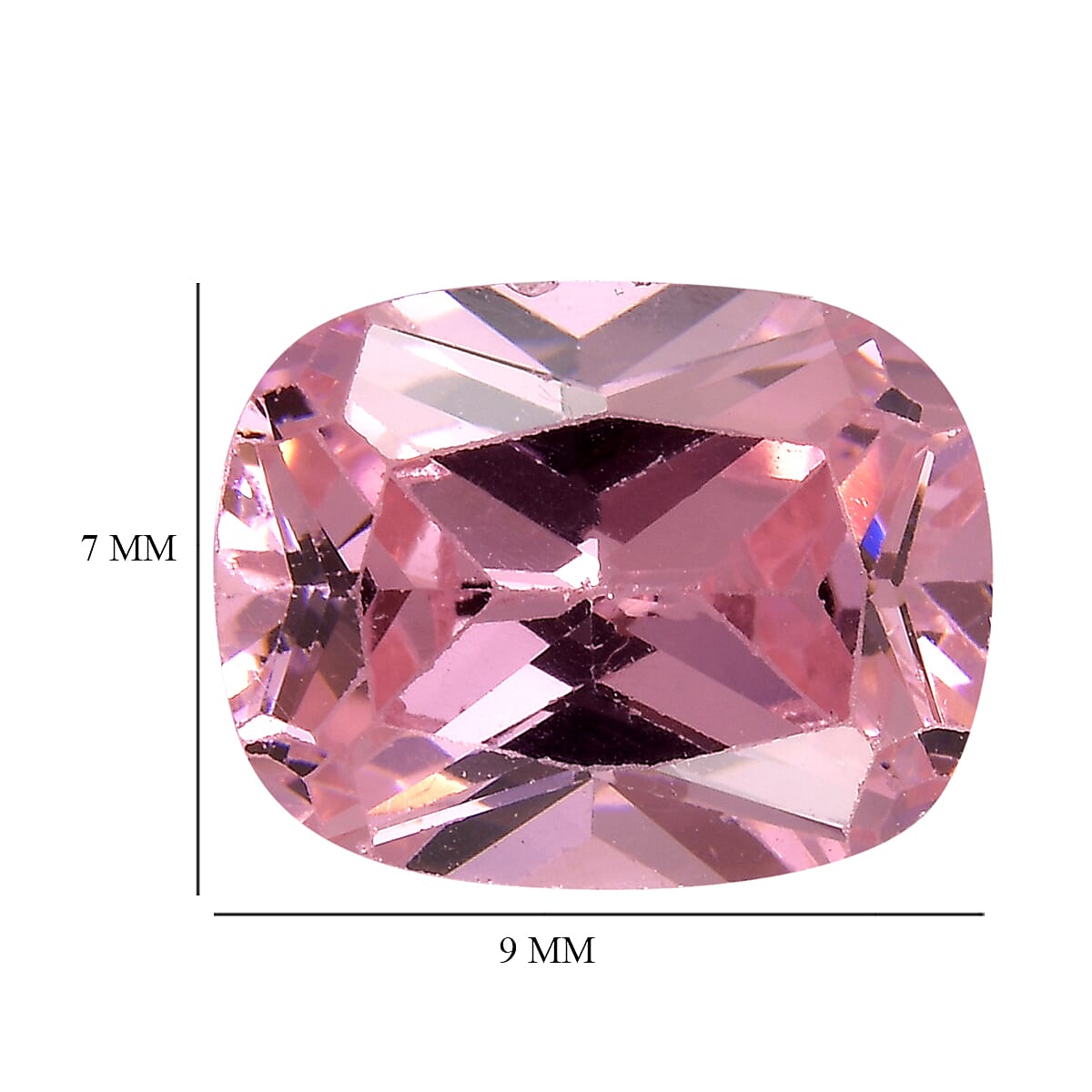 3.45 Ct. Pink Cubic Zirconia Loose Gemstone in Cushion Shape (9x7 mm) 8068482 4