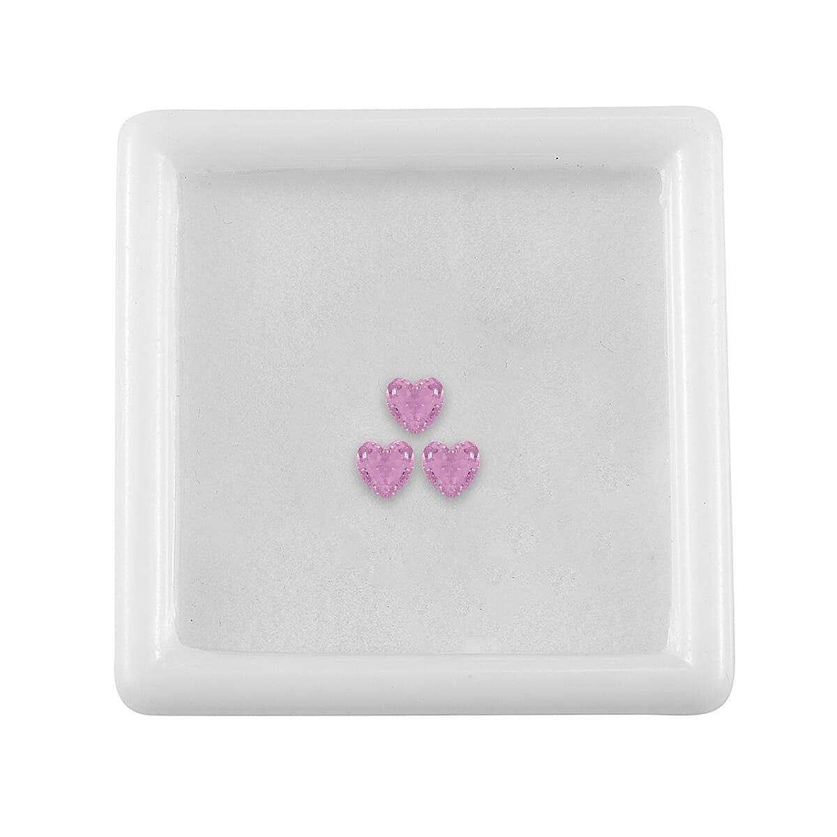 Set of 3 Pink Cubic Zirconia Loose Gemstones in Heart Shape 1 Ct. (4 mm) 8068484 4