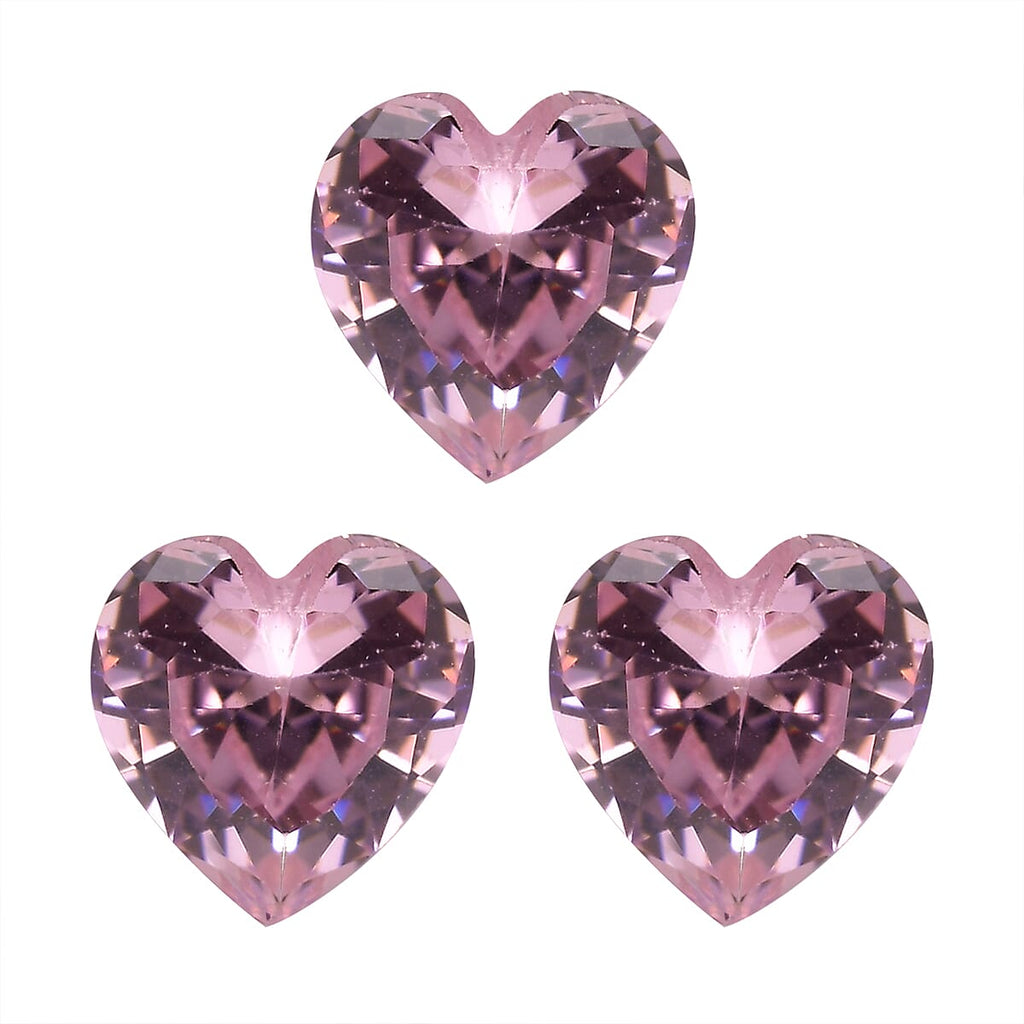 Pink Cubic Zirconia Heart Shape Gemstone 2.34 Ct. - 5 mm