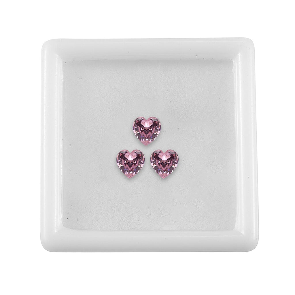 Pink Cubic Zirconia Heart Shape Gemstone 2.34 Ct. - 5 mm