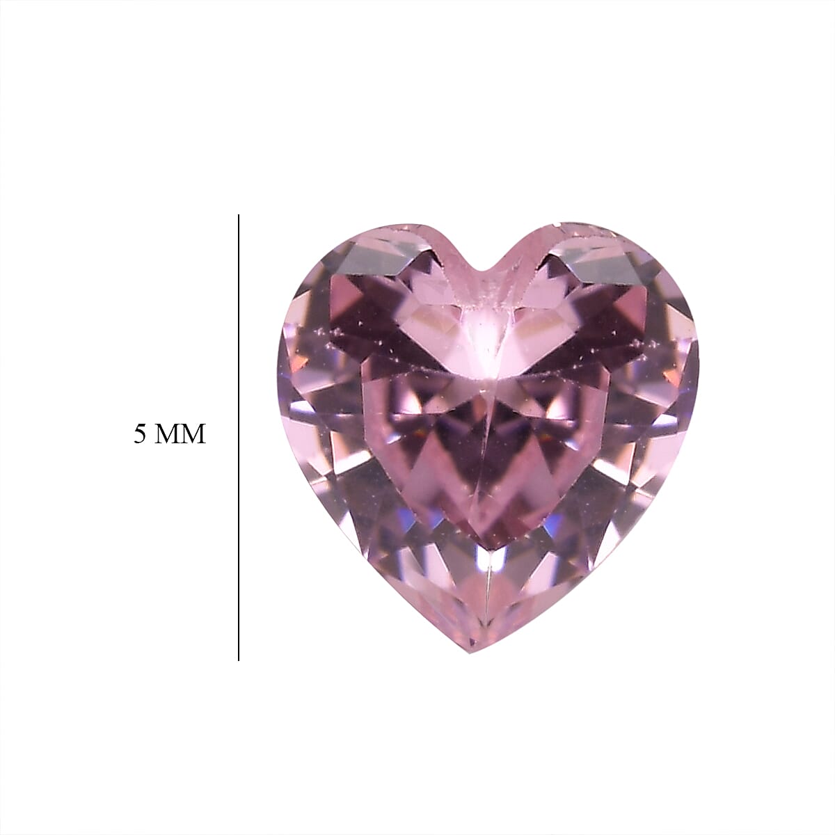Set of 3 Pink Cubic Zirconia Loose Gemstones in Heart Shape 2.34 Ct. (5 mm) 8068485 4
