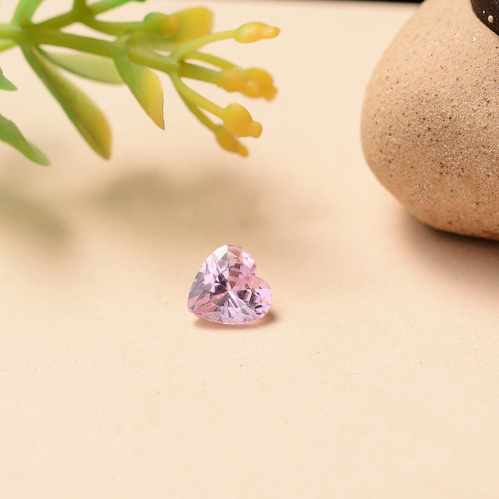 Pink Cubic Zirconia Heart 6 mm Gemstone, 1.36 Ct 8511528 2