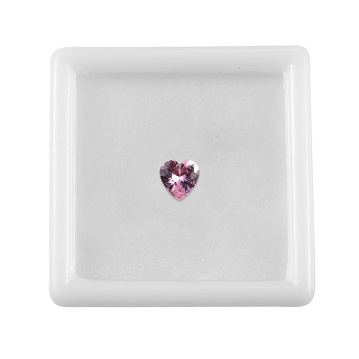 Pink Cubic Zirconia Heart 6 mm Gemstone, 1.36 Ct V32513251 4