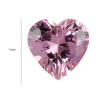 Pink Cubic Zirconia Heart 7 mm Gemstone, 2.00 Ct