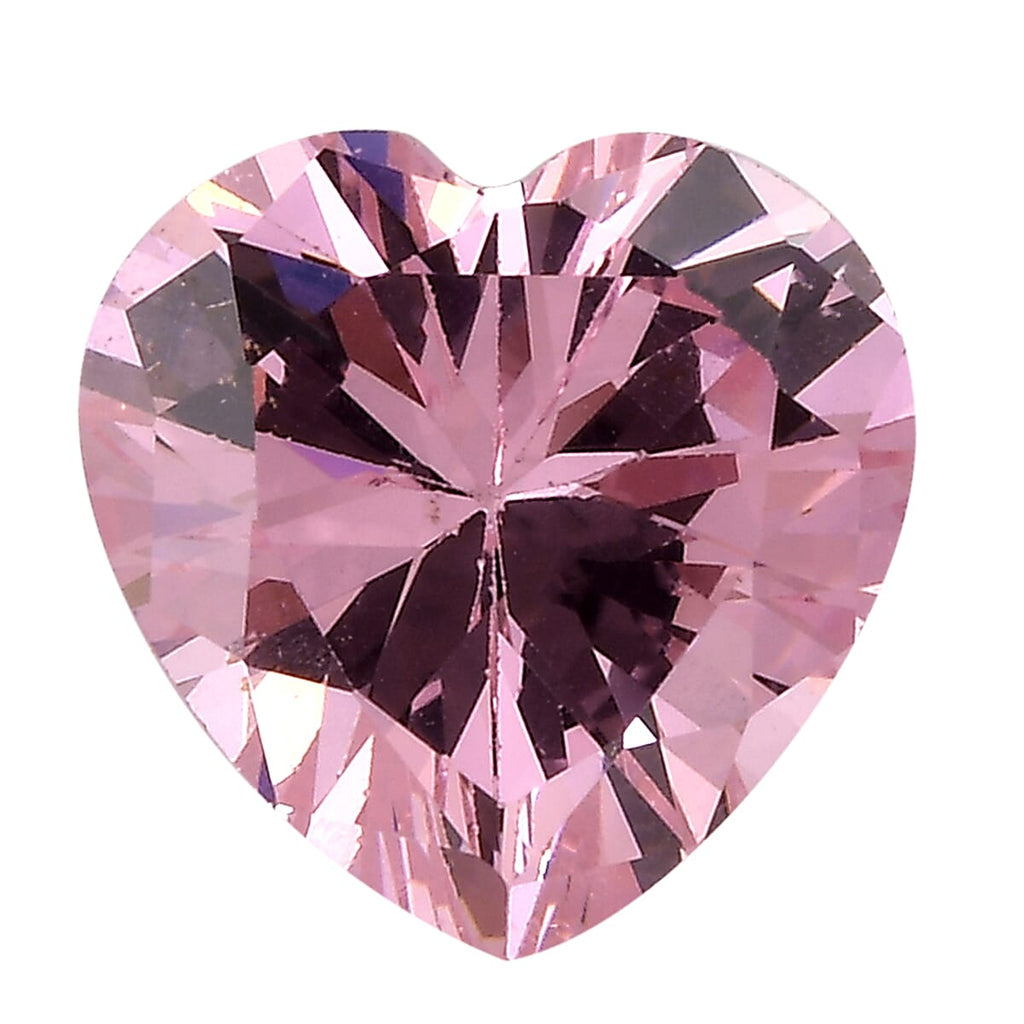 Pink Cubic Zirconia Heart Shape Gemstone 2.02 Ct. - 7 mm