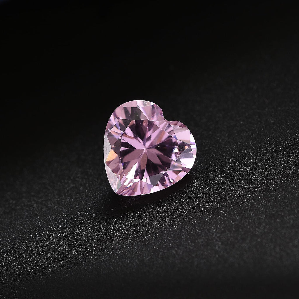 Pink Cubic Zirconia Heart Shape Gemstone 2.02 Ct. - 7 mm