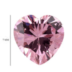 Pink Cubic Zirconia Heart Shape Gemstone 2.02 Ct. - 7 mm