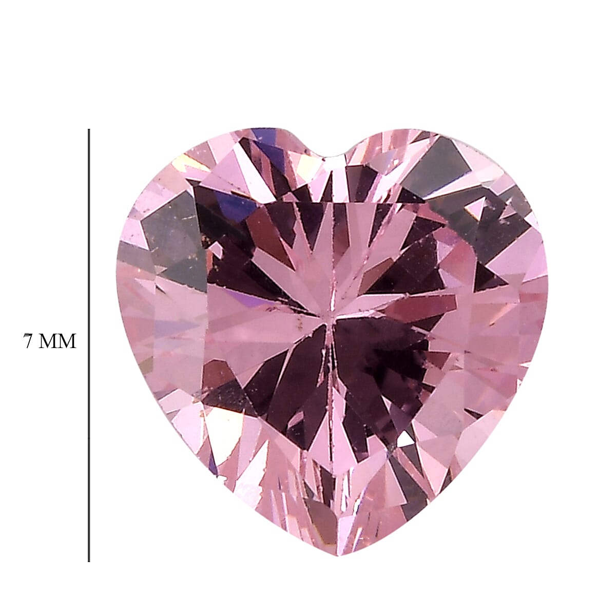 2.02 Ct. Pink Cubic Zirconia Loose Gemstone in Heart Shape (7 mm) 8068487 4