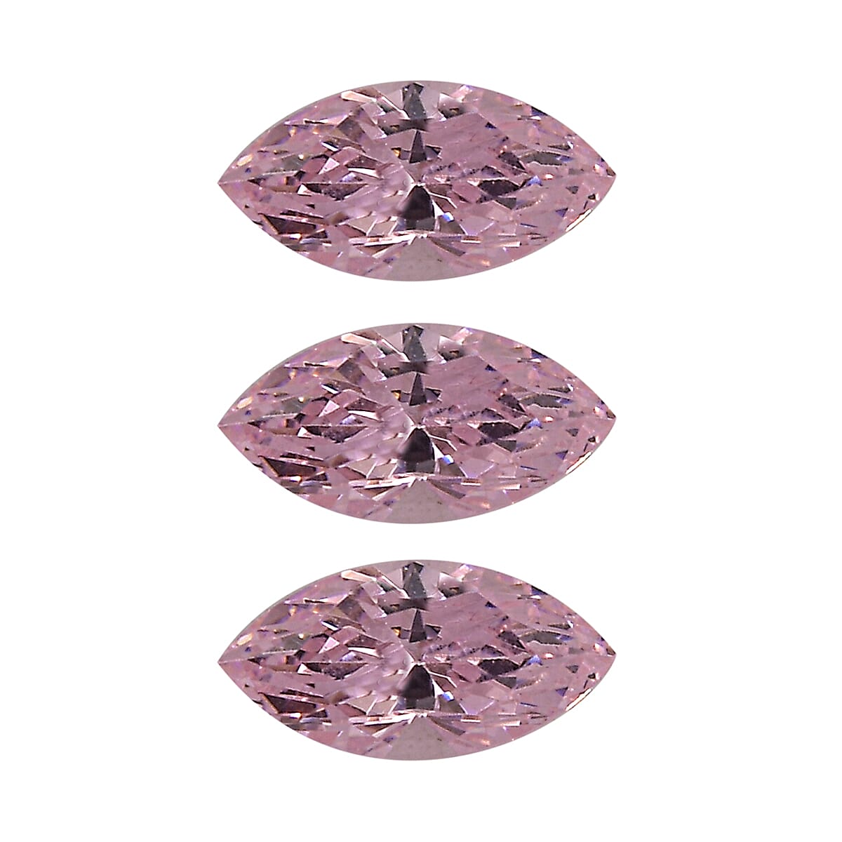 Set of 3 Pink Cubic Zirconia Loose Gemstones in Marquee Shape 0.67 Ct. (5x2.5 mm) 8068488 0