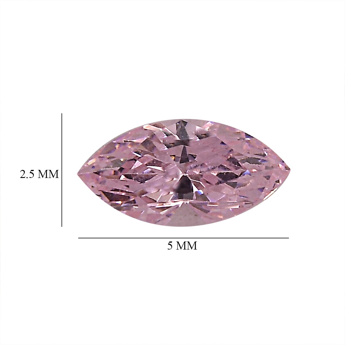 Set of 3 Pink Cubic Zirconia Loose Gemstones in Marquee Shape 0.67 Ct. (5x2.5 mm) 8068488 4