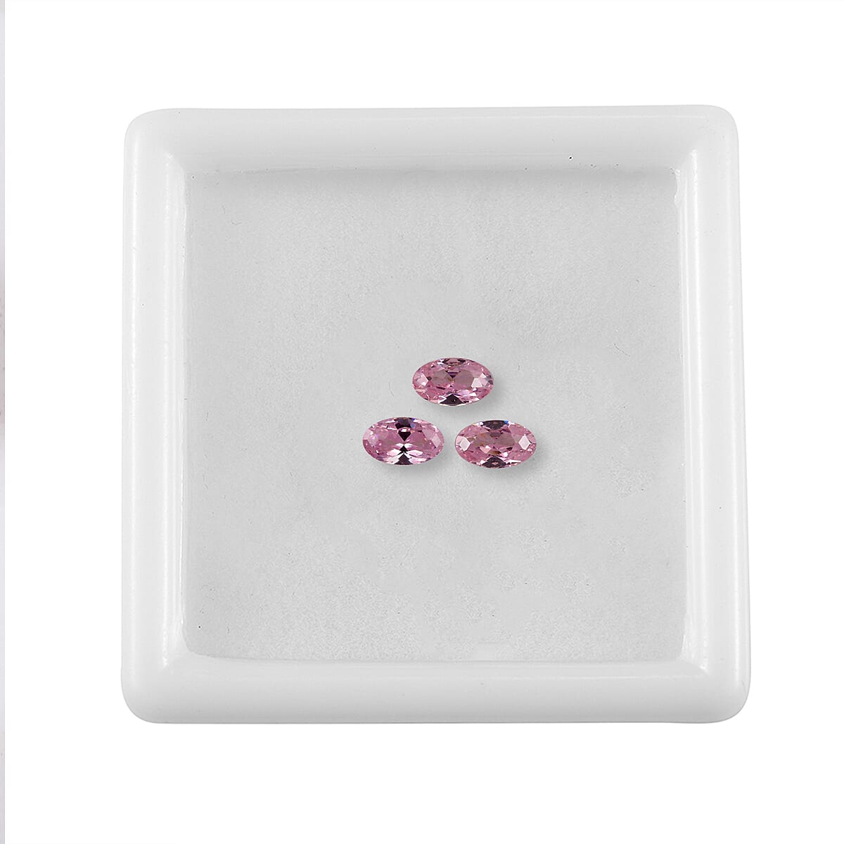 Set of 3 Pink Cubic Zirconia Loose Gemstones in Oval Shape  0.86 Ct. (5x3mm) 8068489 3