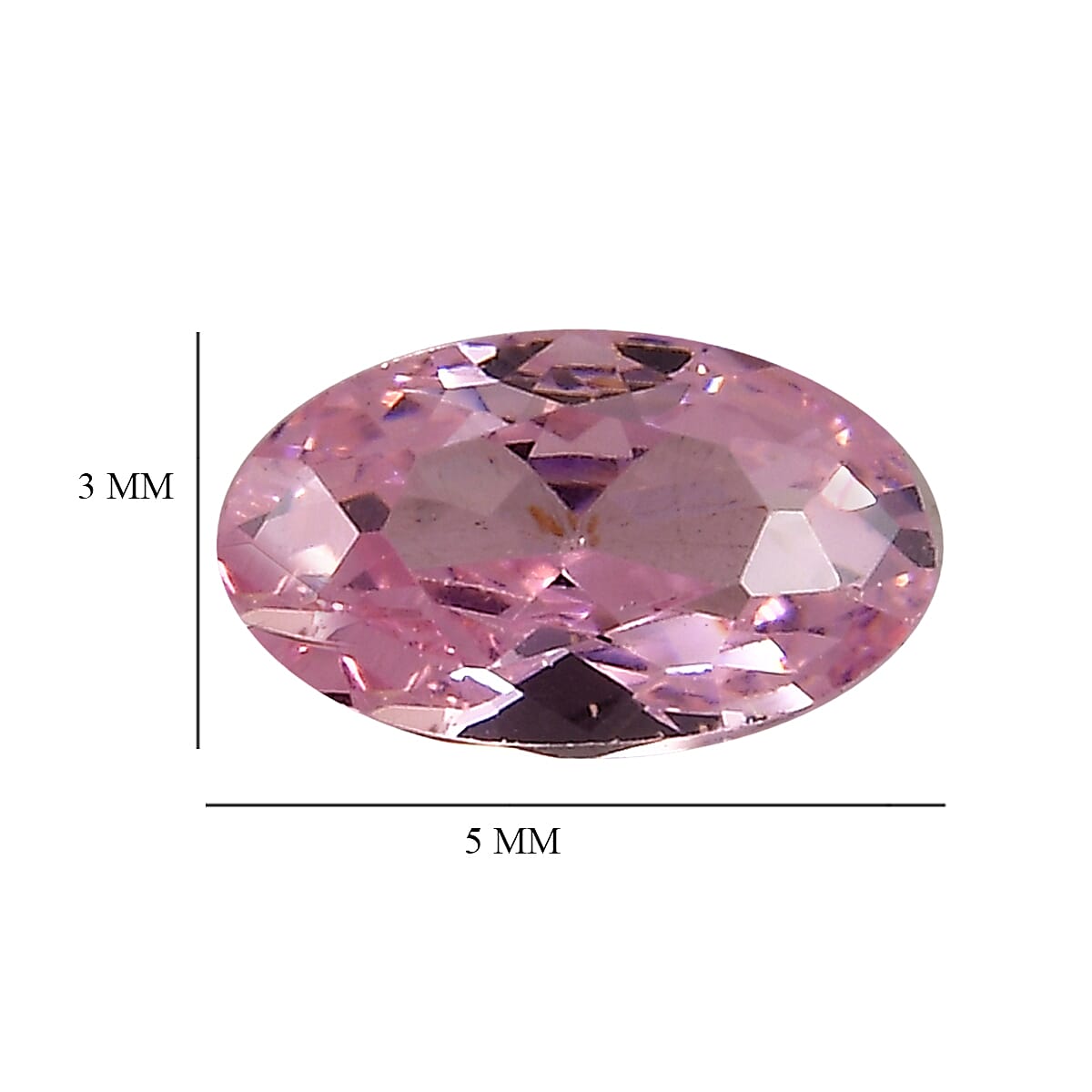 Set of 3 Pink Cubic Zirconia Loose Gemstones in Oval Shape  0.86 Ct. (5x3mm) 8068489 4