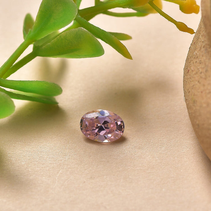 Pink Cubic Zirconia Oval Cut Cut 7X5 mm Gemstone, 1.15 Ct 8511544 2