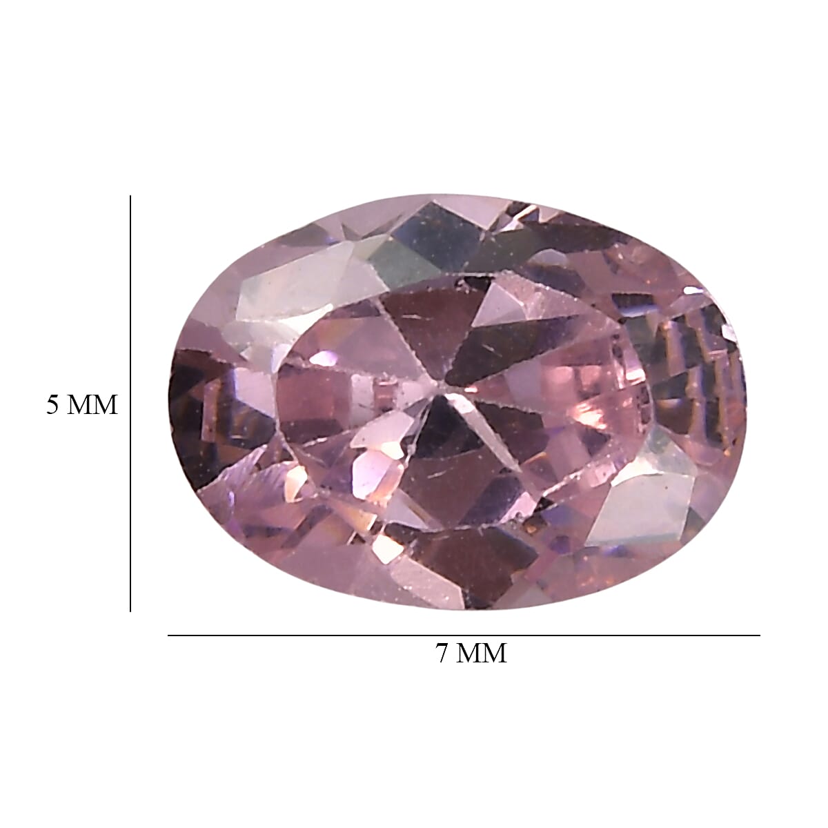 Pink Cubic Zirconia Oval Cut Cut 7X5 mm Gemstone, 1.15 Ct 8511544 5