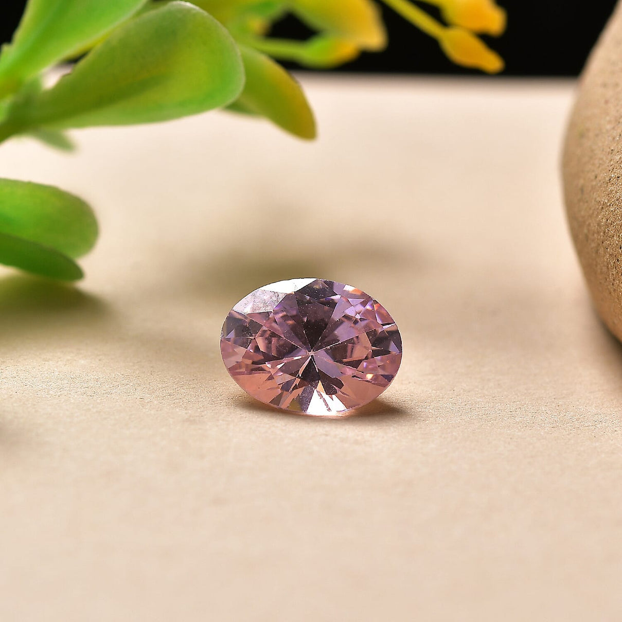 Pink Cubic Zirconia Oval Cut Cut 9X7 mm Gemstone, 2.60 Ct 8511545 2
