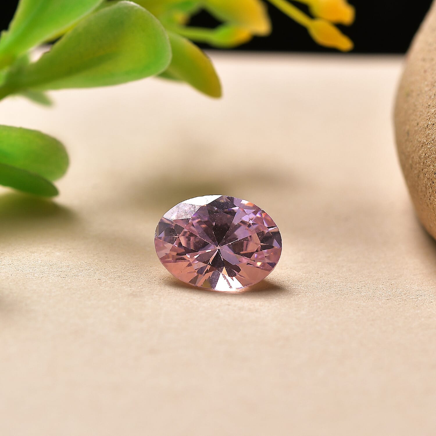 Pink Cubic Zirconia Oval Cut Cut 9X7 mm Gemstone, 2.60 Ct 8511545 2