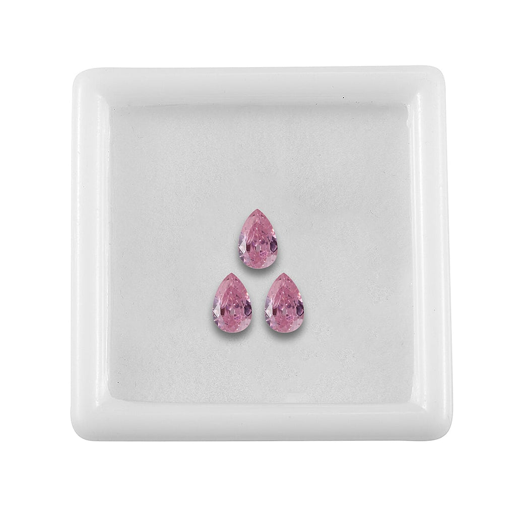 Pink Cubic Zirconia Pear Shape Gemstone 1.82 Ct. - 6x4 mm