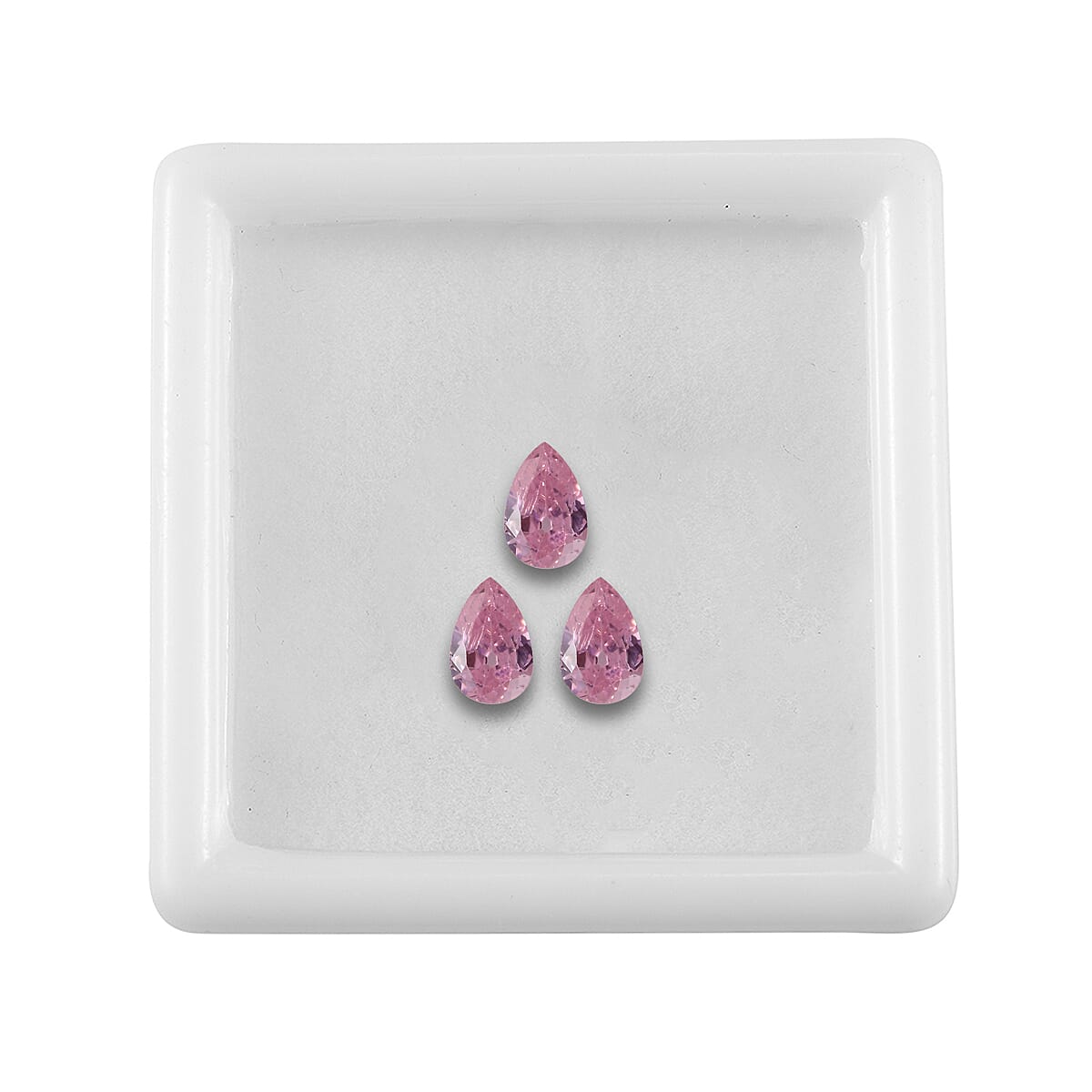 Set of 3 Pink Cubic Zirconia Loose Gemstones in Pear Shape 1.82 Ct. (6x4 mm) 8068493 4