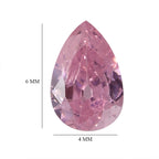 Pink Cubic Zirconia Pear Shape Gemstone 1.82 Ct. - 6x4 mm