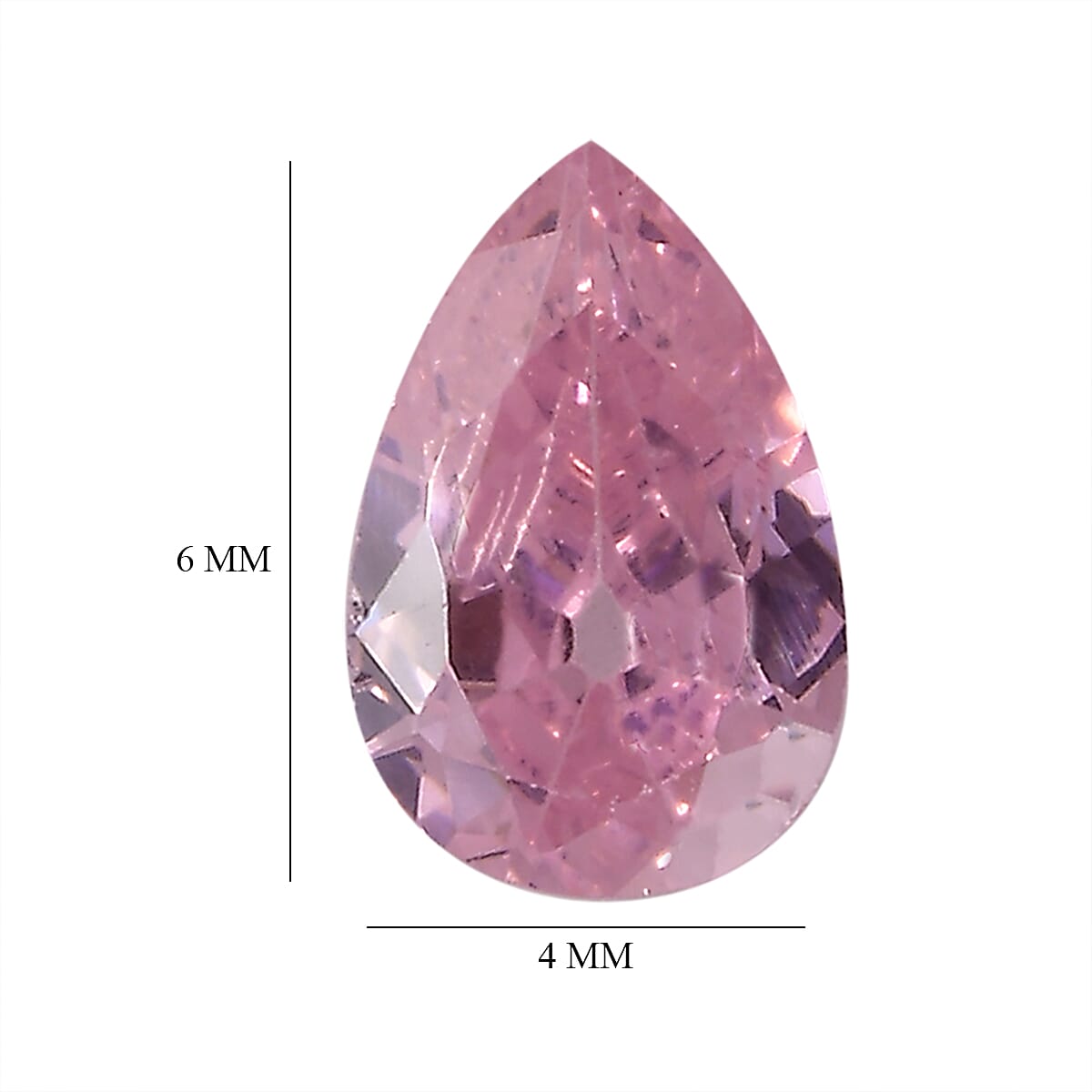 Set of 3 Pink Cubic Zirconia Loose Gemstones in Pear Shape 1.82 Ct. (6x4 mm) 8068493 5