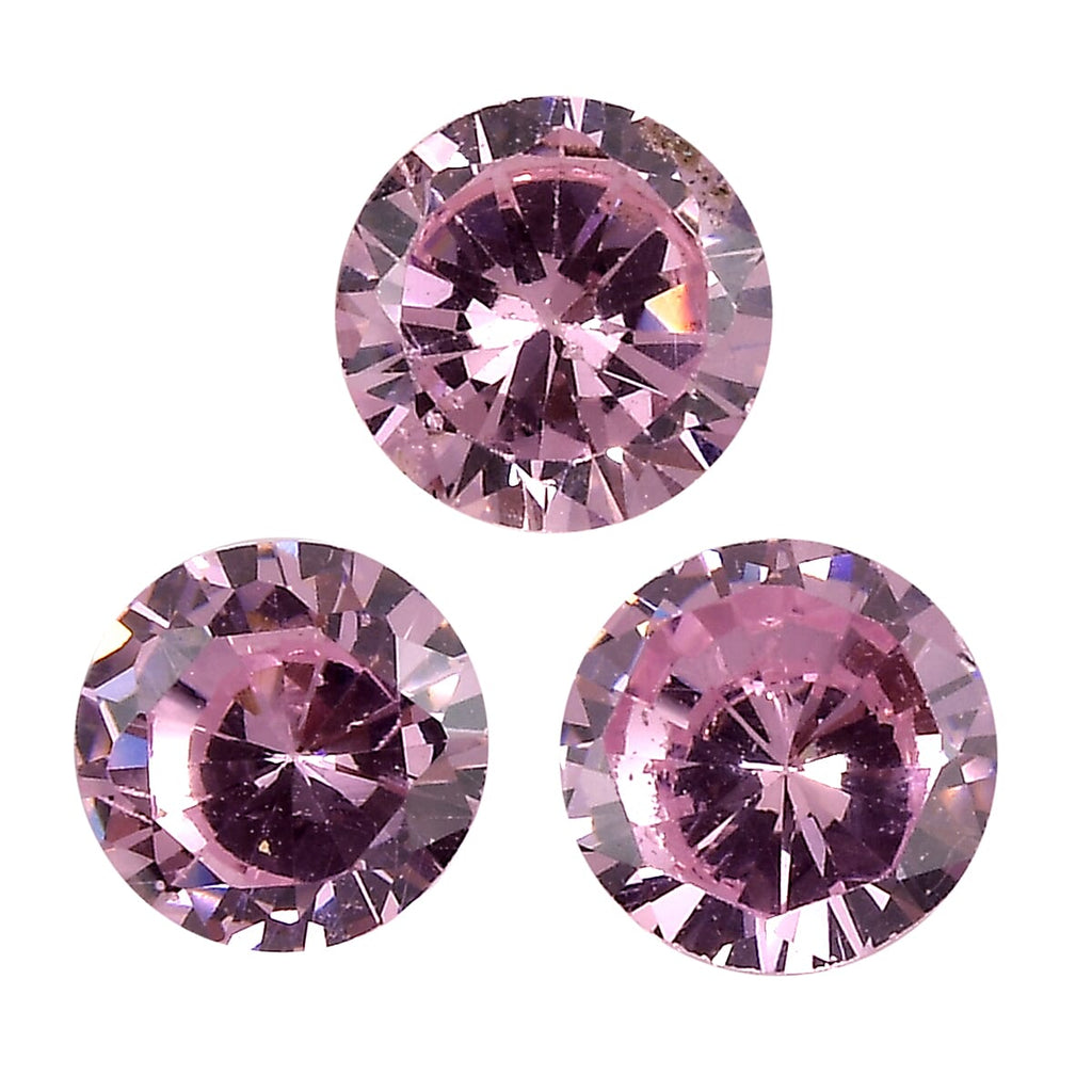 Pink Cubic Zirconia Round Shape Gemstone 1.21 Ct. - 4 mm