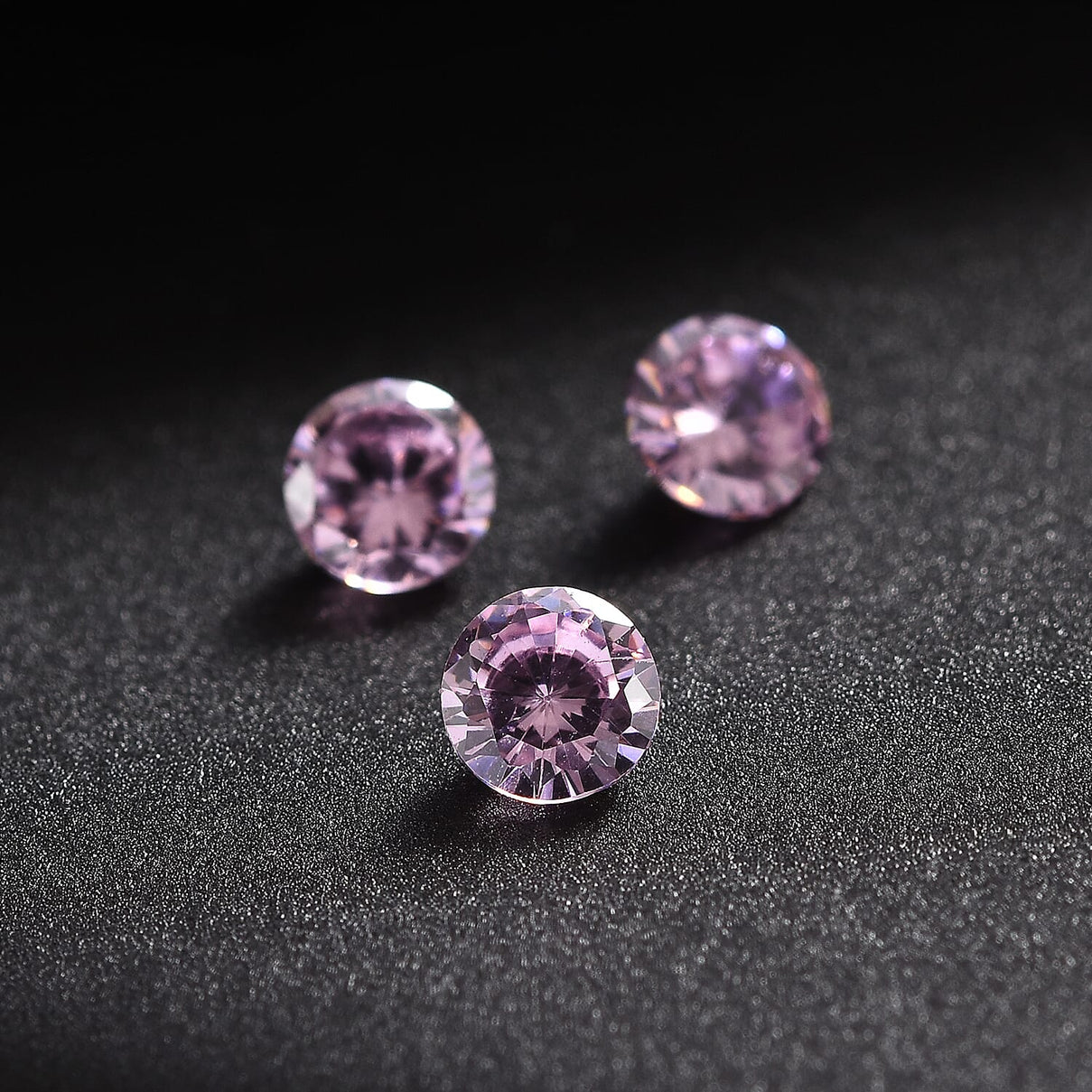 1.21 Ct. Set of 3 Pink Cubic Zirconia Loose Gemstones in Round Shape (4 mm) 8068494 2