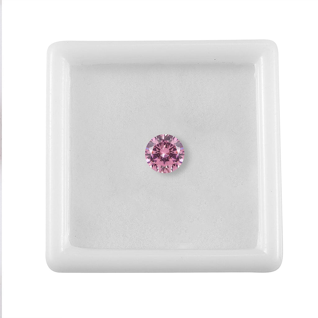 Pink Cubic Zirconia Round Shape Gemstone 2.16 Ct. - 7 mm