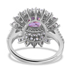 Red Carpet Collection - Pink & White Cubic Zirconia Ring in Rhodium Overlay Sterling Silver