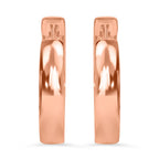 LIMITED EDITION - Natural Pink Diamond Hoop Earrings with Hoop in Vermeil Rose Gold Plated Sterling Silver