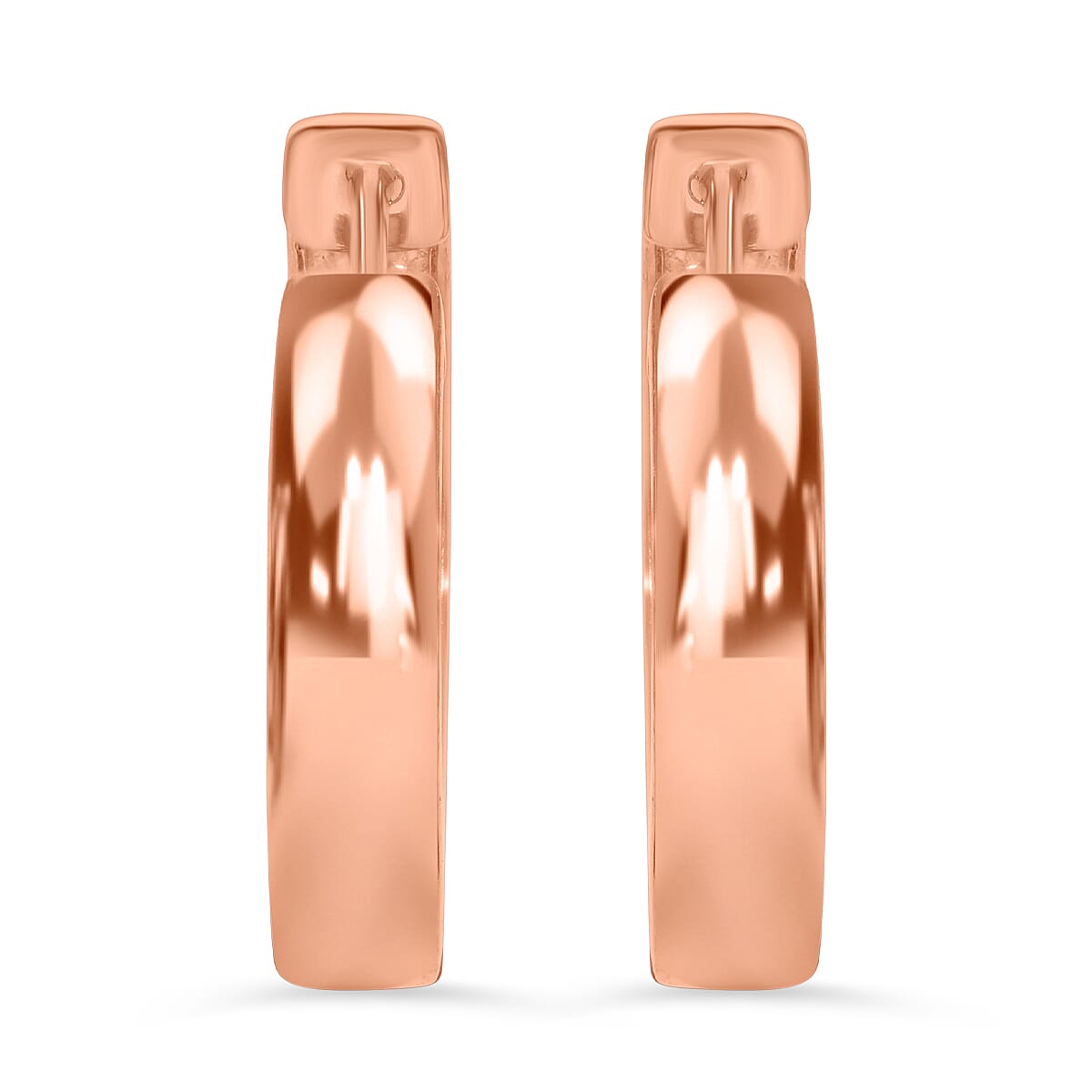 LIMITED EDITION - Natural Pink Diamond Hoop Earrings with Hoop in Vermeil Rose Gold Plated Sterling Silver 7708716 3