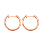 LIMITED EDITION - Natural Pink Diamond Hoop Earrings with Hoop in Vermeil Rose Gold Plated Sterling Silver