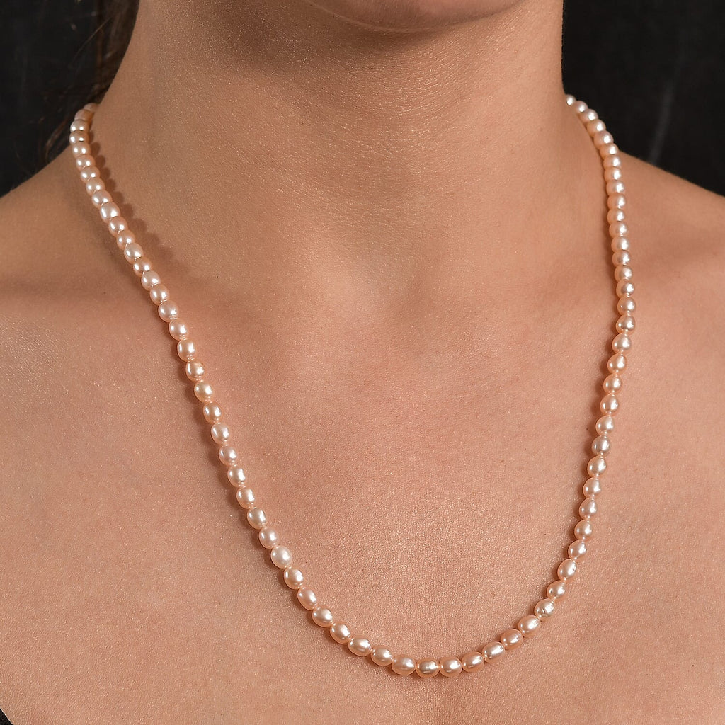 Premium Fresh Water Pearl Necklace (Size - 20-2 Ext) in 18K Vermeil Yellow Gold Plated Sterling Silver