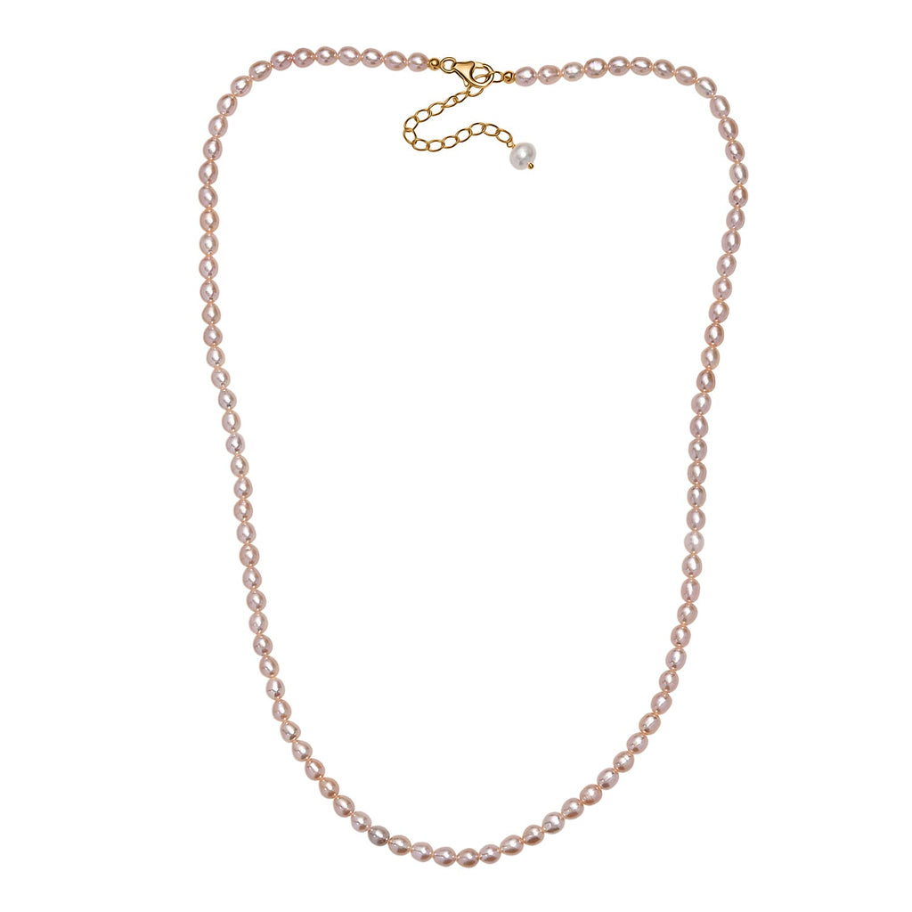 Premium Fresh Water Pearl Necklace (Size - 20-2 Ext) in 18K Vermeil Yellow Gold Plated Sterling Silver