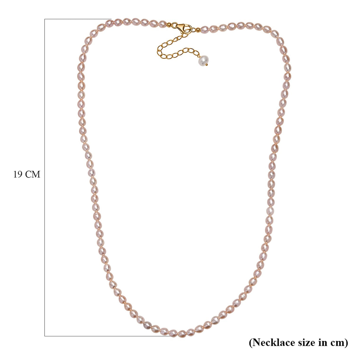 Premium Fresh Water Pearl Necklace (Size - 20-2 Ext) in 18K Vermeil Yellow Gold Plated Sterling Silver 8125520 11