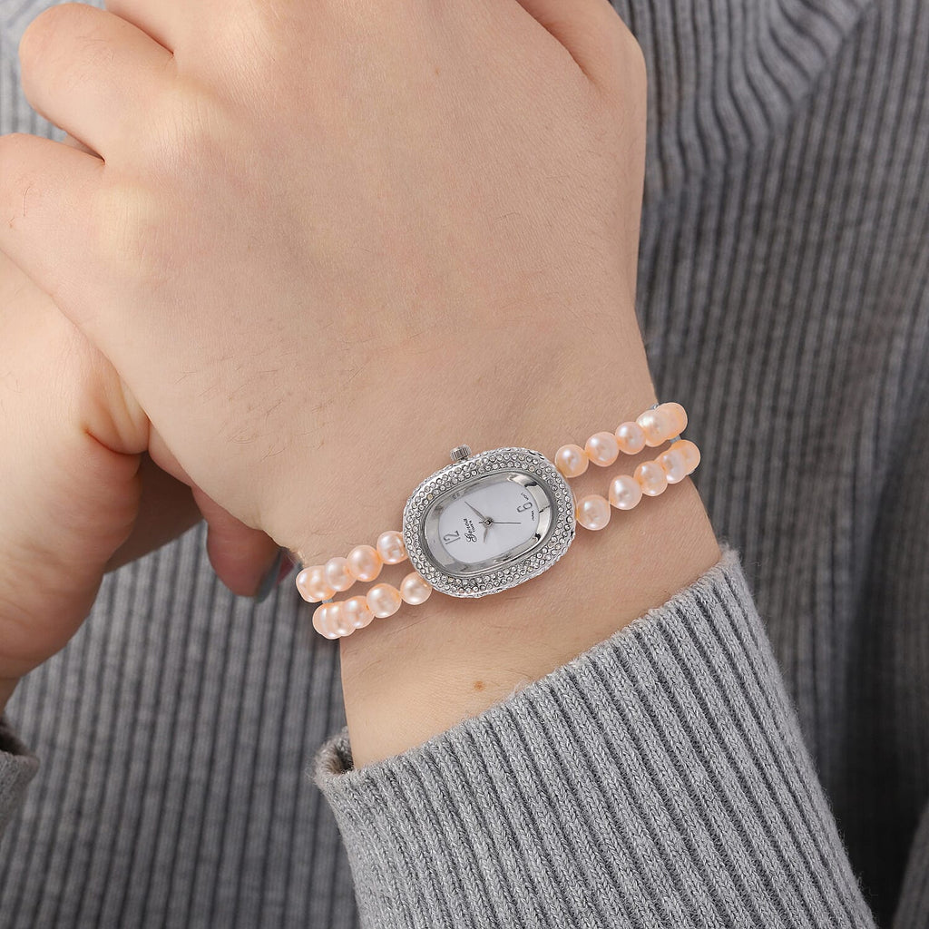 GENOA TIME V2 Miyota 2035 Japan Movt Pink Freshwater Pearl Strap