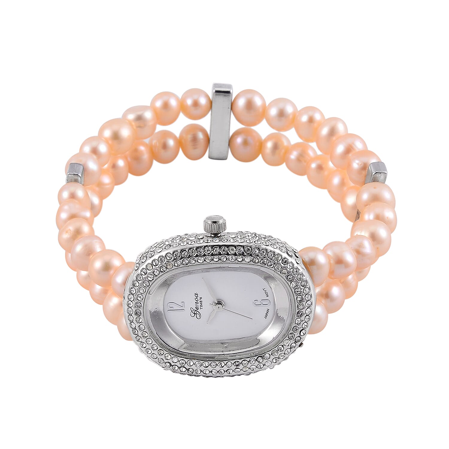 GENOA TIME V2 Miyota 2035 Japan Movt Pink Freshwater Pearl Strap 7715053 5