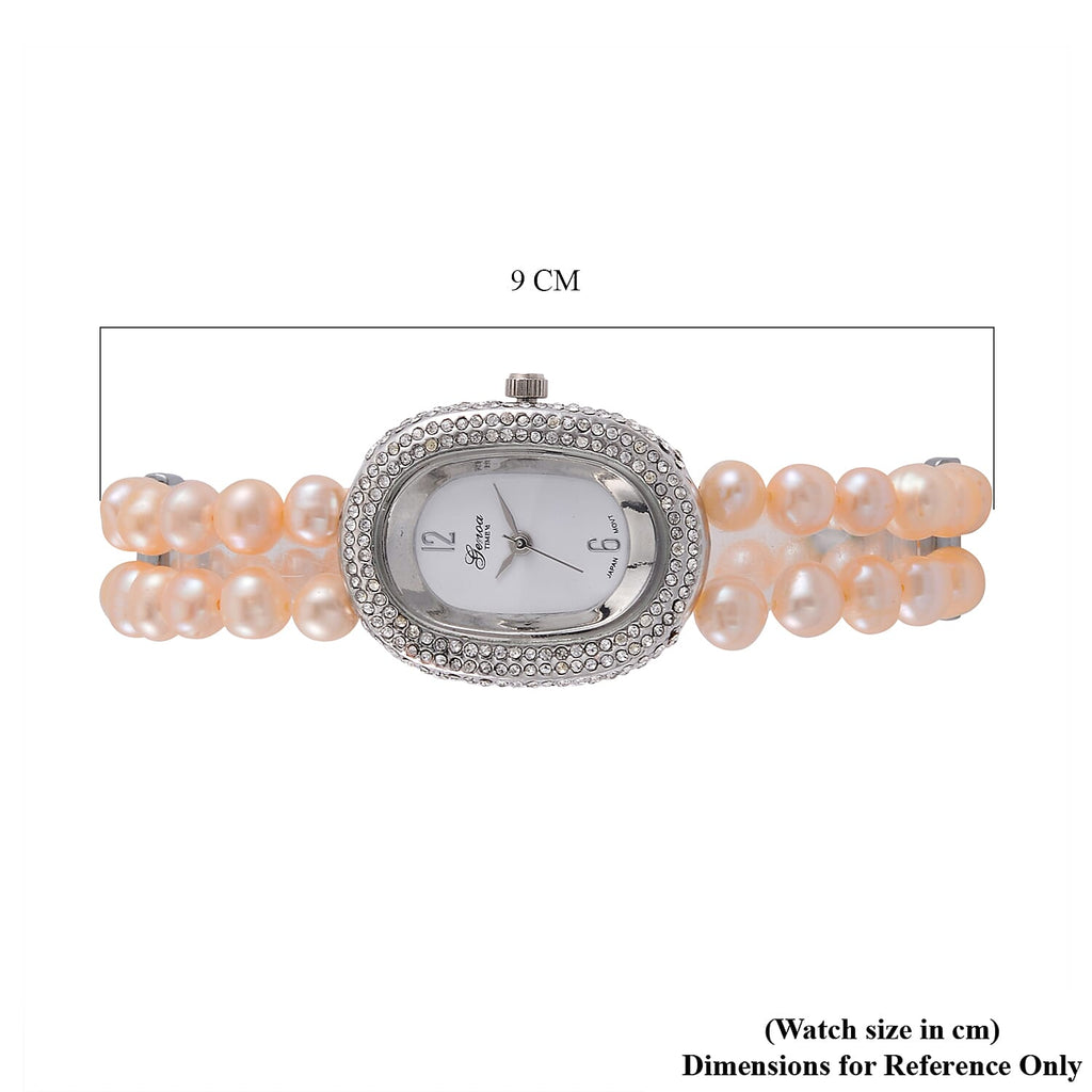 GENOA TIME V2 Miyota 2035 Japan Movt Pink Freshwater Pearl Strap