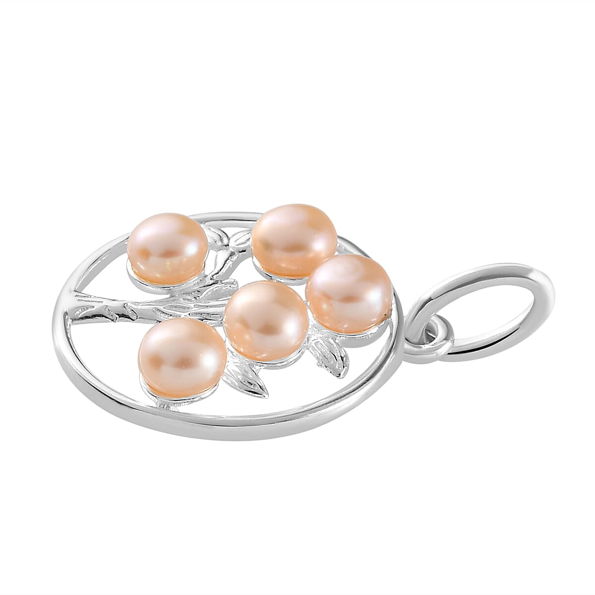 Pink Freshwater Pearl Tree of Life Pendant in Sterling Silver 3796053 4