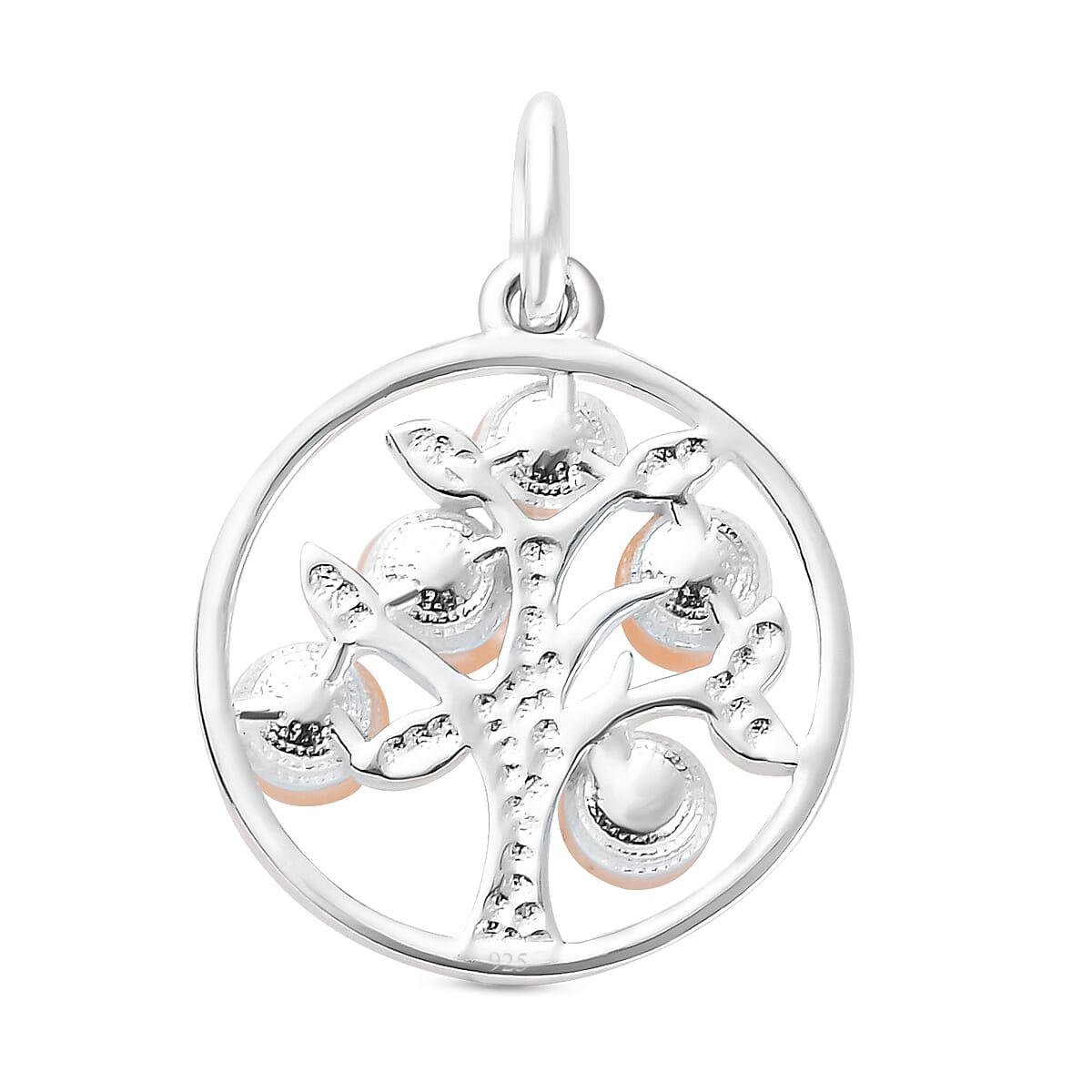 Pink Freshwater Pearl Tree of Life Pendant in Sterling Silver 3796053 5