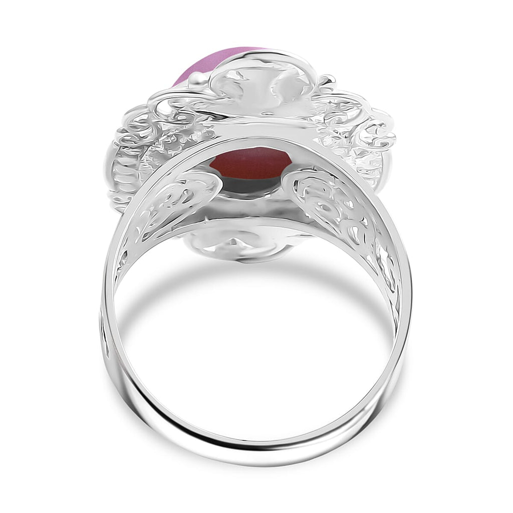 D'joy Pink Mabe Pearl Ring Sterling Silver 4.88 Ct, Silver Wt. 8.60 Gms.