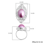 D'joy Pink Mabe Pearl Ring Sterling Silver 4.88 Ct, Silver Wt. 8.60 Gms.