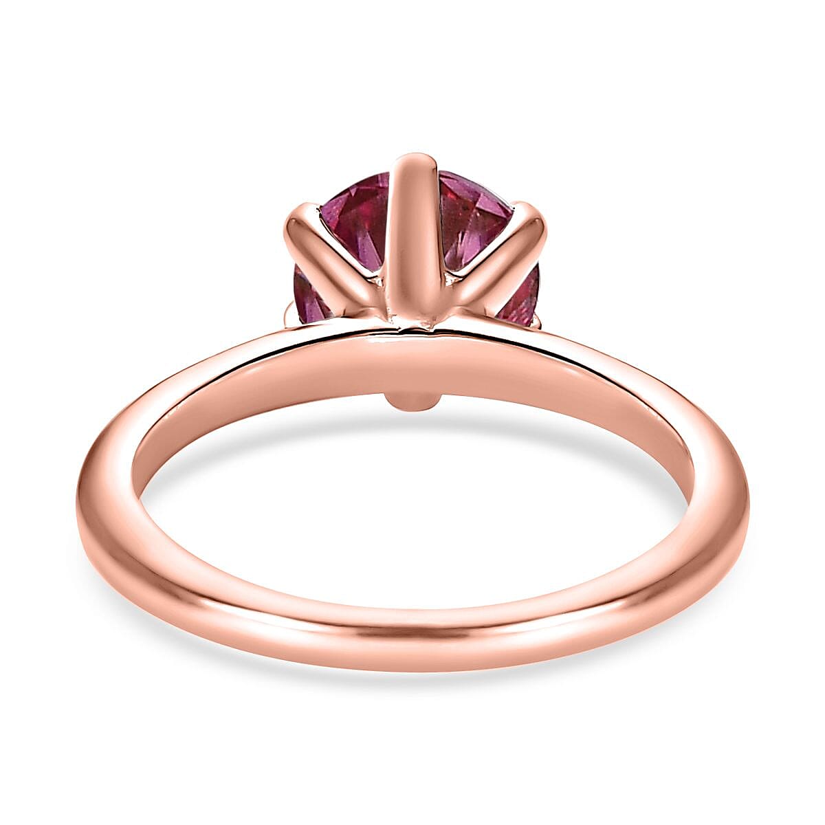 Pink Moissanite Solitaire Ring in 18K Vermeil Rose Gold Plated Sterling Silver 1.46 Ct. 7669802 5