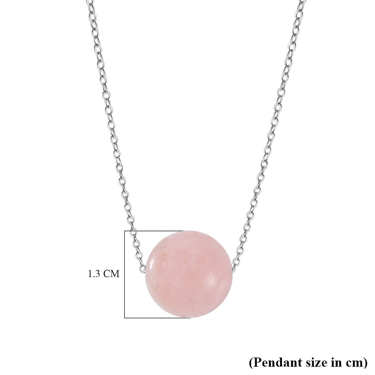 Pink Morganite Beads Necklace (Size - 18) in Rhodium Overlay Sterling Silver 20.10 Ct. 7592062 5