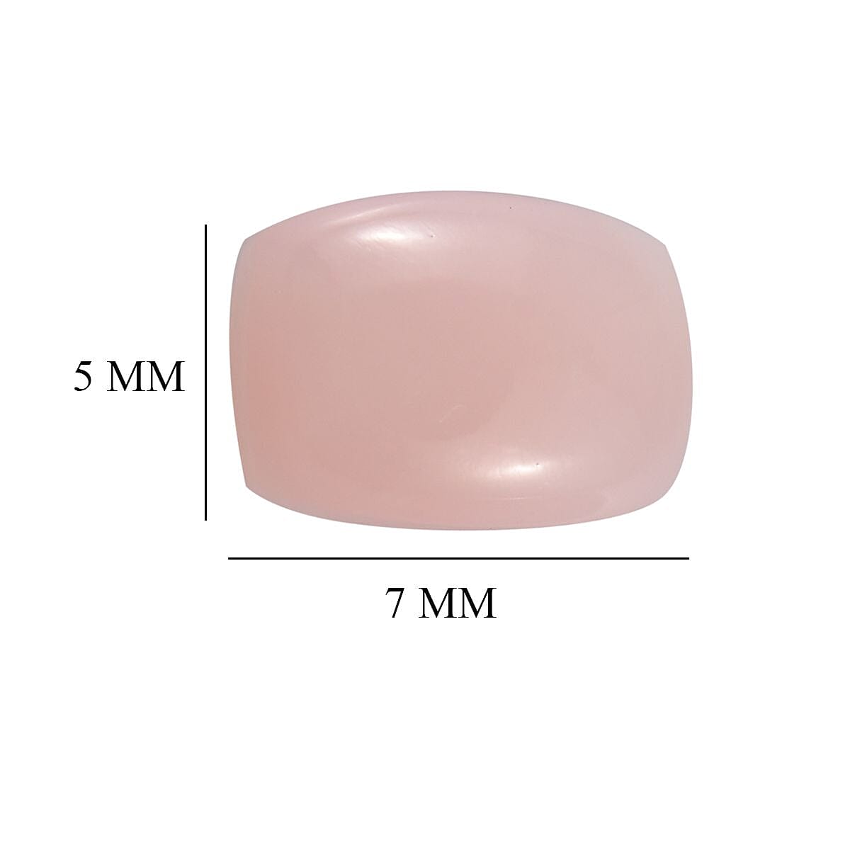 Set of 2 Pink Opal Loose Gemstones in Cushion Shape (7x5mm) 7778438 4