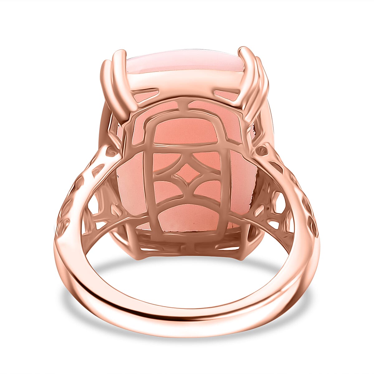 Pink Opal, Fire Opal, Yellow Opal, Ethiopian Opal Ring in 18K Rose Gold Vermeil Plated Sterling Silver  9.99 Ct. 7857012 9