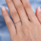 Pink Sapphire Tennis Ring in 18K Vermeil Rose Gold Plated Sterling Silver