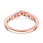 Pink Sapphire Wishbone Ring in 18K RG Vermeil Plated Sterling Silver