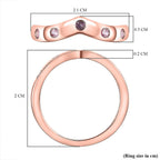 Pink Sapphire Wishbone Ring in 18K RG Vermeil Plated Sterling Silver
